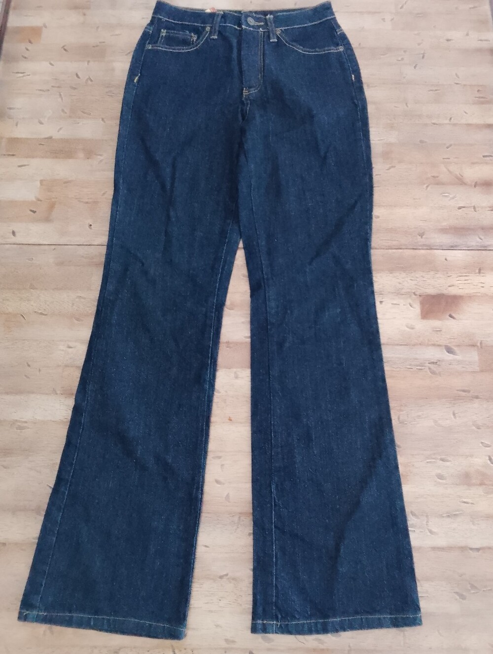 NWT St. John's Bay Secretly Slender Dark Blue Boot Cut Jeans8L